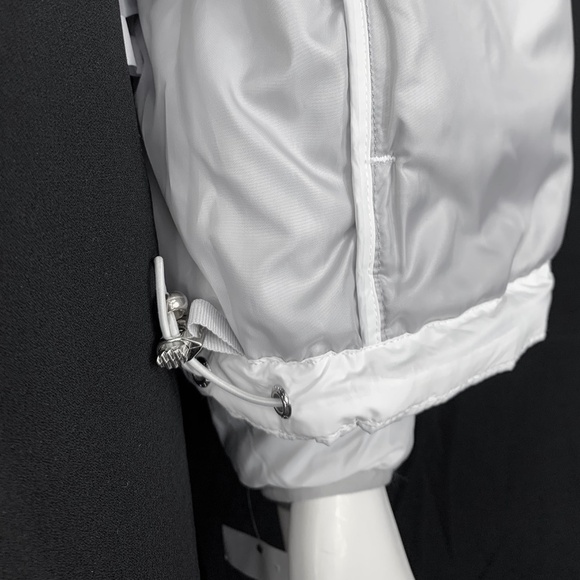 LUHTA Full Zip Nylon Windbreaker Lightweight Puffer Jacket White Sz 6 NWT - Picture 9 of 14